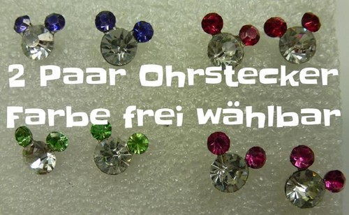 Damen paar strass - 2, ohrstecker