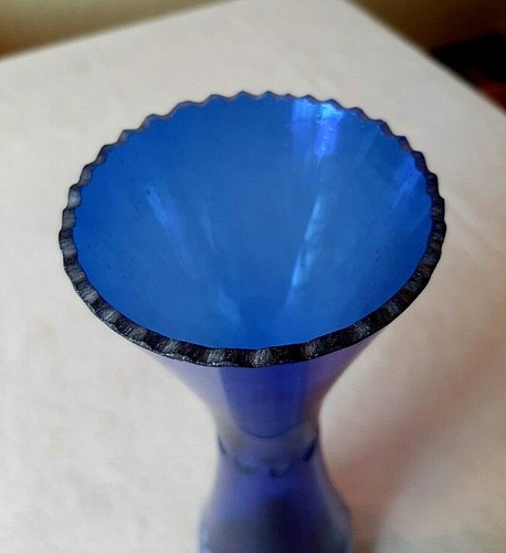 Glas vase blau - glas, geschliffen