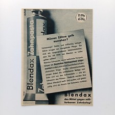 1939 Blendax Zahnpasta, Werbeanzeige, Werbung, Reklame, Print Ad