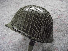 US Army GI Stahlhelm M1 mit Kinnriemen Liner Netz Steelhelmet USA Post WW2 WK2
