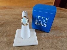 PAJ vergoldeter Sterlingsilber Ring Größe 5 Opal NEU IN BOX