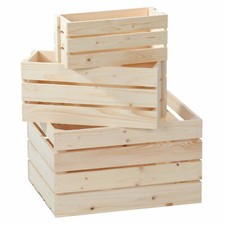 Bütic Holzstiege Allzweckkiste Holzbox Holzkiste Größenauswahl