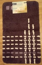 Teppich,Lila/Braun,Muster,Weiß, Fliede,Weich,60cmx100xm