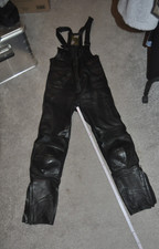 Motorrad-Latzhose, Leder