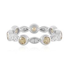 Gelber Zirkon Platin Sterling