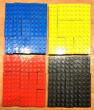 60x Lego Stein Brick Bayer Teststein 2x4 Sammler blau gelb rot schwarz 70er