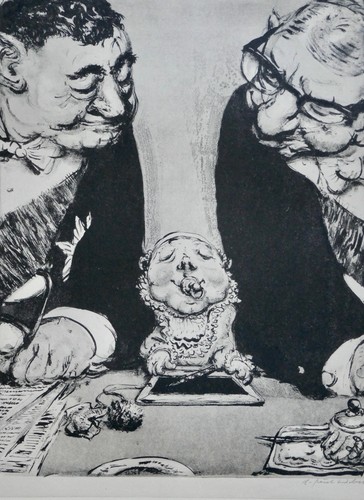 Paul weber lithographie - a.,