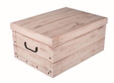 Dekokarton Karton Geschenkbox Wäschebox Box Schachtel Holzoptik - WHITE Wood