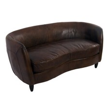 Clubsofa Winsford 2-Sitzer Vintage Cigar Echtleder Loungesofa Ledersofa Leder