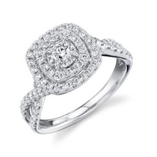 14K Weißgold Diamant