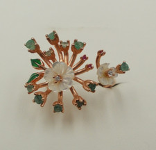 Smaragd, Perlmutt - Ring