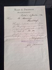 Rarität ! Rechnung aus 1890, Mahn & Ohlerich Bierbrauerei Rostock, Schwerin,
