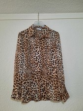 Bluse mit Leopardenmuster, Gr. M, neu