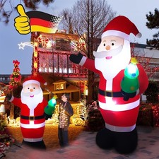 Weihnachtsmann aufblasbar LED 240cm LED beleuchtet Weihnachten Nikolaus 210T