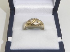 333 Gold Ring 8K Gelbgold Diamant Verlobungsring RG 53 - 16,8 mm 7526