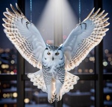 Acrylbild Schneeeule Vogel