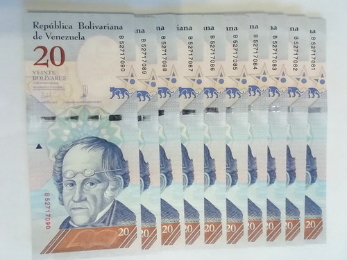 Banknoten venezuela x 20 - banknoten, venezuela,