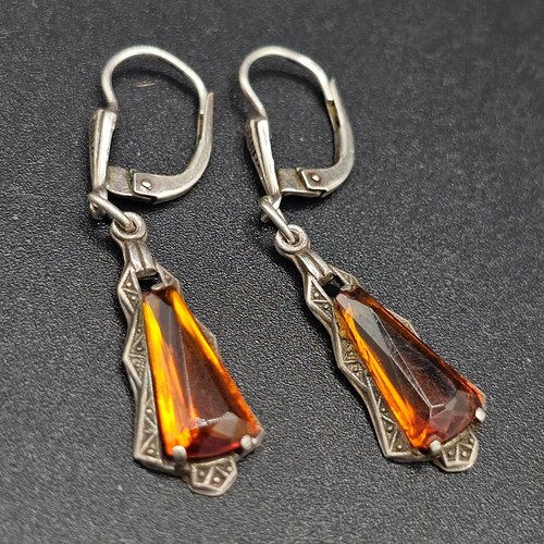 Art deco silber ohrringe - silber,