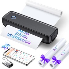 Portable Mobiler Drucker A4 Für Unterwegs, Kabellos Bluetooth Thermodrucker Klei