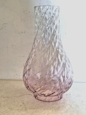 großer  Zylinder aus Strukturglas für Petroleumlampe, Steckdurchmesser 8 cm