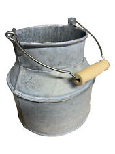 Deko Milchkanne mit 2 Griffen Metall matt verz. 13X13 cm Pflanzen Garten Beet 