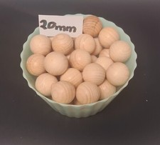 Holzkugeln - Holzperlen aus massiver Buche - ø 20 mm - 25 Stück