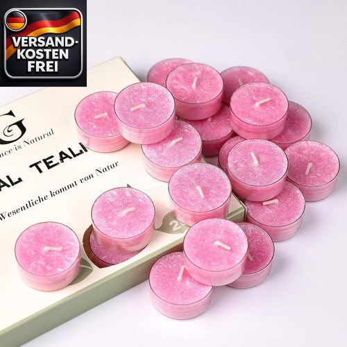 Duft teelichter rosa - duft-teelichter,