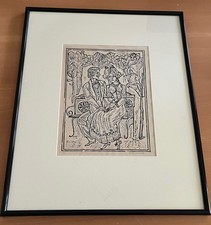 2 Wandbilder in Holzschnitt-Technik