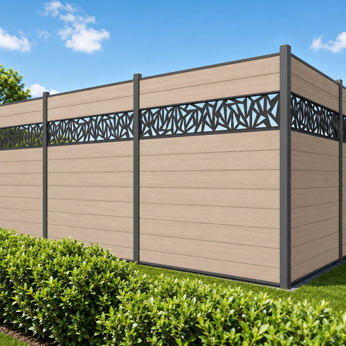 Wpc sichtschutzzaun sand - wpc,