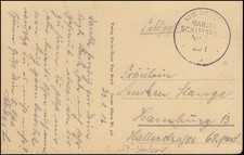 DEUTSCHE MARINE-SCHIFFSPOST No 54 - 23.1.1916 SMS Stralsund auf passender AK