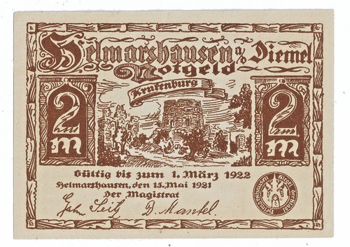 Notgeldschein mark - notgeldschein,