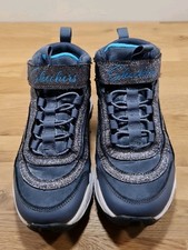 Herbstschuhe Sketchers Gr 29 Boots Sneakers Blau Glitzer kaum getragen Mädchen