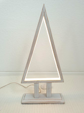 Sompex Tischleuchte, Pinewood, Tannenbaum, LED Lampe, Holz, Weiß, H 38cm