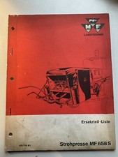 Massey Ferguson Ballenpresse MF 658, Ersatzteilliste, Original 1968, 43 Seiten