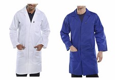 Berufsmantel 44-70 blau weiß