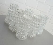 6 edle Kristall Glas Lampenschirme für Deckenlampe Pendel Leuchte Vintage 60er