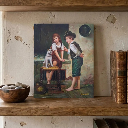 Altes ölgemälde handgemalt - Ölgemälde,