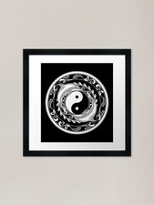 Yin Yang Delfine Gerahmter