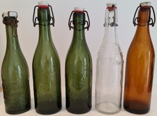 5 alte Bier-Flaschen, Gräfl. v. Moy´sche Brauerei u.a. Rarität