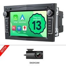 DVR+ 7" IPS Android 13 Autoradio NAVI CarPlay für Opel Astra H Corsa C/D Meriva