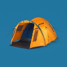 Tambu Setu 4 Kuppelzelt | 4-Personen Familienzelt | NEU | 7 kg | orange/blau 