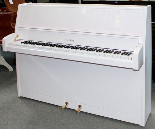 Klavier schimmel 114 weiß - klavier,