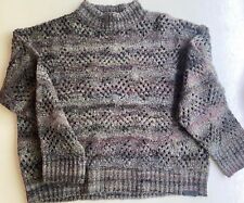 Pullover von PENN&INK N.Y, Gr. L, meliert, Lochmuster, TOP