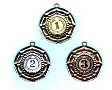 Medaillen Ø50mm verschiedene Varianten + Mengen - mit Band + Emblem #665