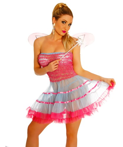 11209 damen fee kostüm - damen, pink