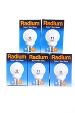 Radium Ralux Mini Globe E27 Leuchtmittel 11W Weiß 5er Set Energiesparlampe