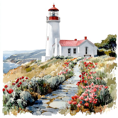 Wandbild leuchtturm landschaft - leuchtturm,
