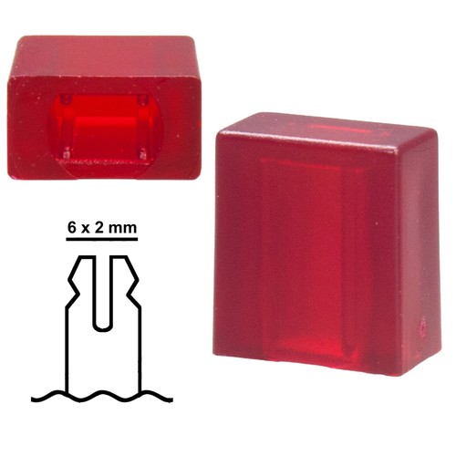 Faderknopf rot transparent - 2,