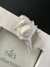 "SIA Collection" Bilderrahmen mit Muschel weiß lasiert