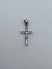 14 Karat Diamant Kreuz klein